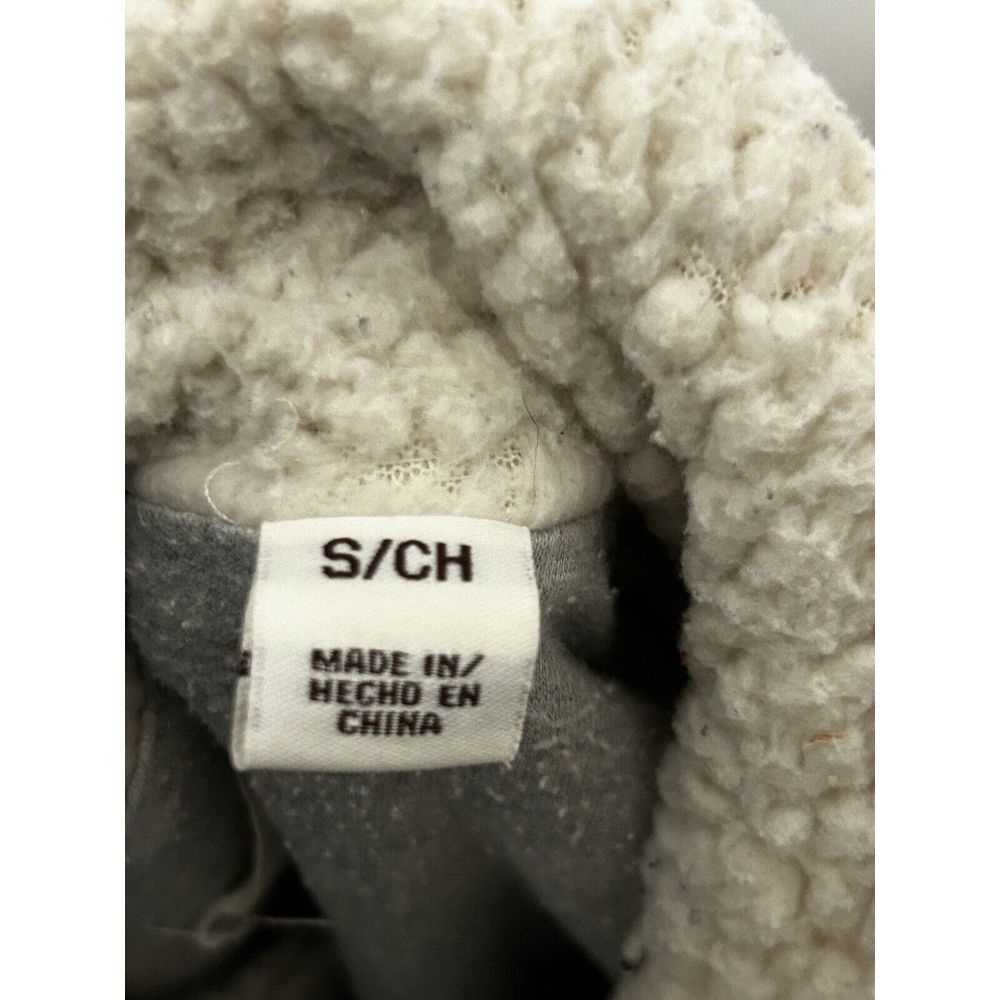 Weatherproof 1/4 Zip  Small Cozy Pullover Faux Sherpa‎ Cream Blue Gray Chevron - Picture 12 of 12